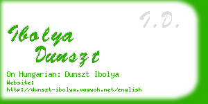 ibolya dunszt business card